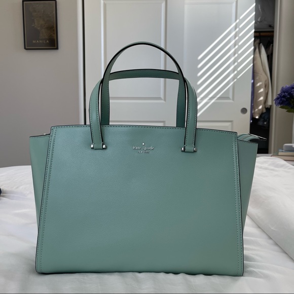 KATE SPADE GERALDINE PATTERSON DRIVE SPRINGMEDW GREEN/MINT HANDBAG - Picture 2 of 11